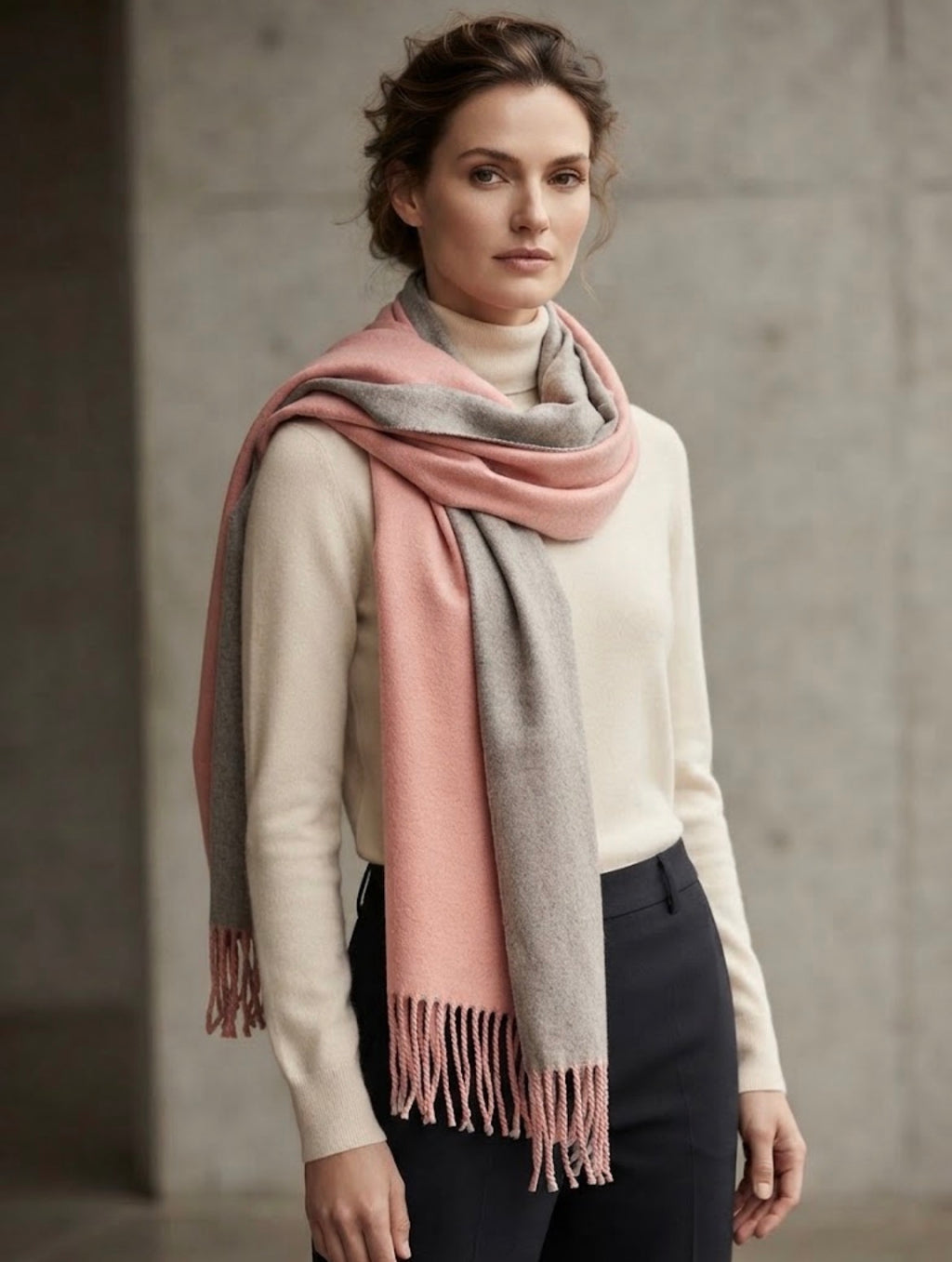 Wool-Blend Shawl - Large - Camel