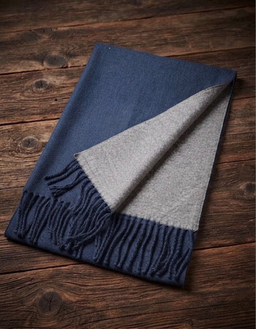 Wool-Blend Shawl - Large - Royal Blue