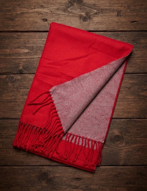 Wool-Blend Shawl - Large - Heather Gray
